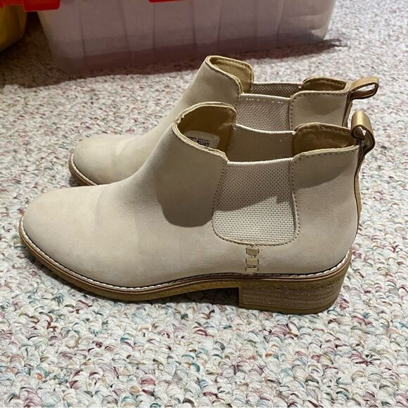 Sperry Vintage Women's Beige Gold Suede Bootie - Picture 3 of 7